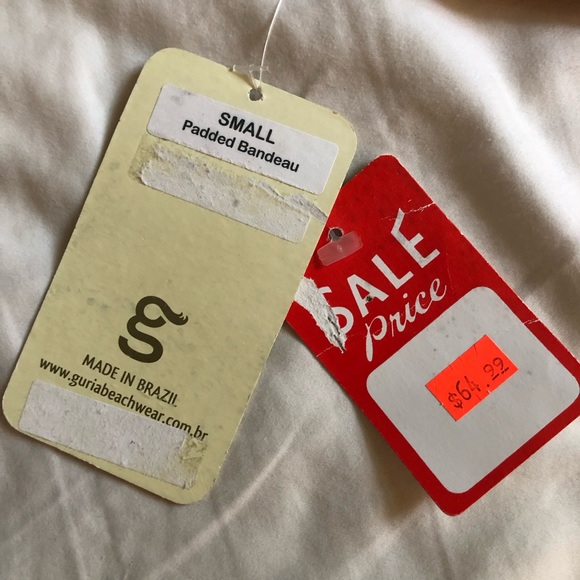 🔅FWB!🔅Guria Small Padded Bandeau Bikini Top NWT - Picture 8 of 8